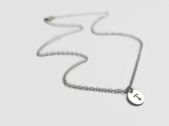 Personalised 925 Sterling Silver monogram necklace