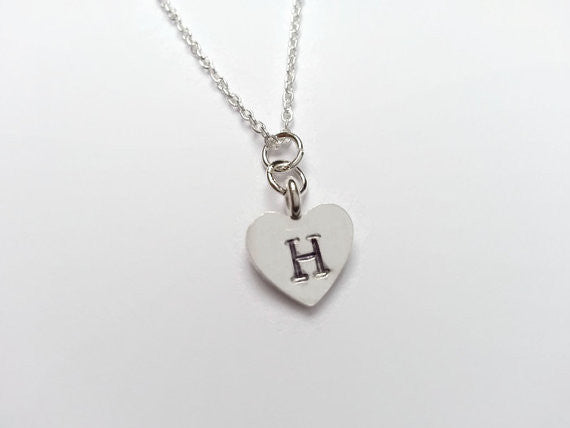 Silver Personalised Heart Necklace
