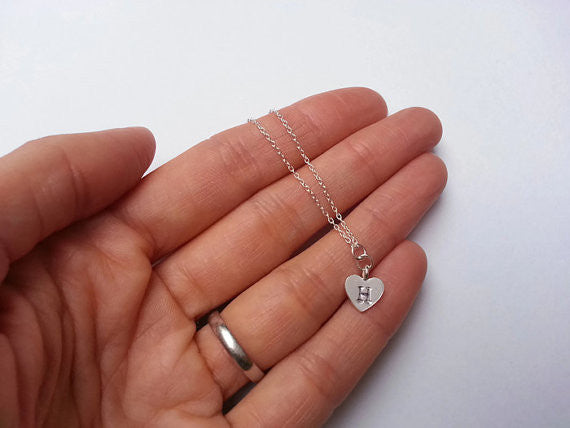 Silver Personalised Heart Necklace